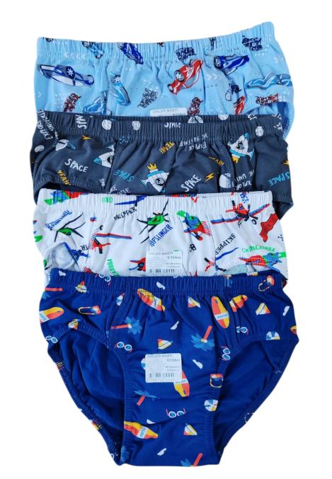 Chiloți băieți din bumbac colorați, en-gros